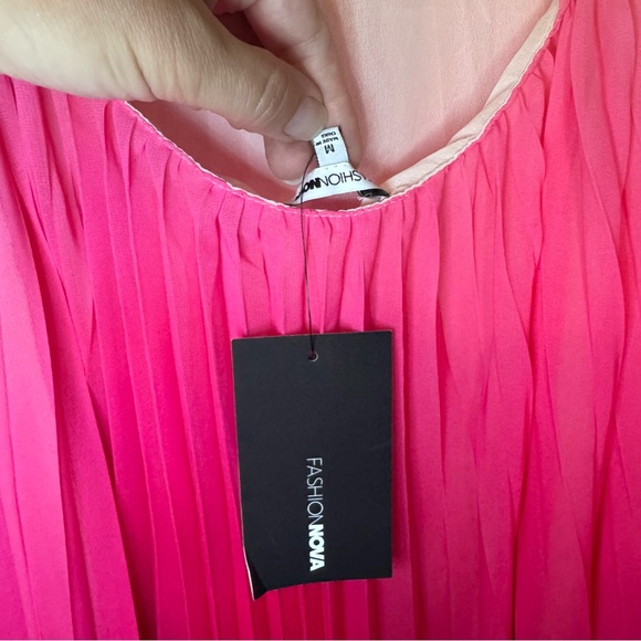 Elegant Pink and Purple Ombre Halter Maxi Dress - Picture 9 of 15